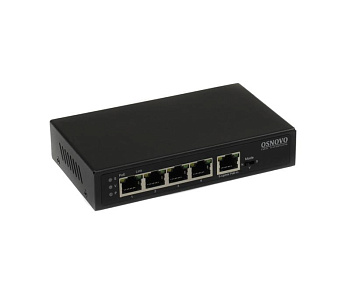 Коммутатор PoE/удлинитель SW-8050/D Gigabit Ethernet на 5 портов с питанием по PoE OSNOVO 13246