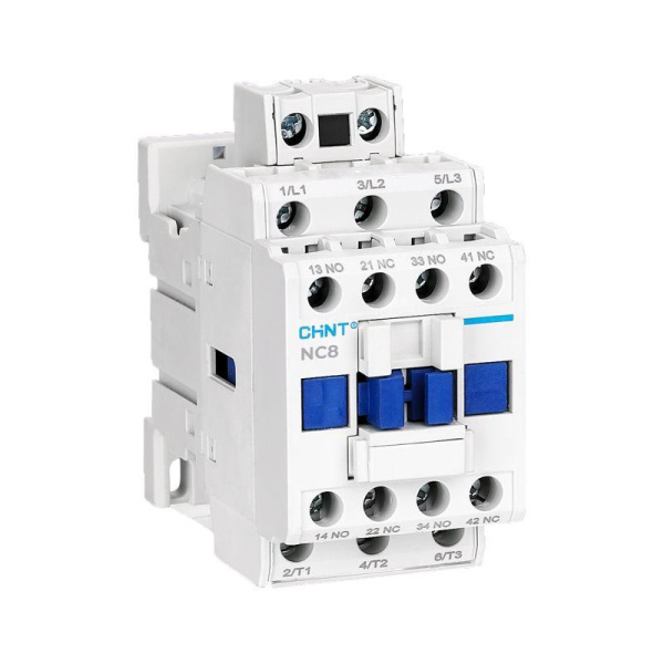 Контактор NC8-12/W 3P 3п 12А кат. 100-250В AC/DC 1НО+1НЗ CHINT 572278