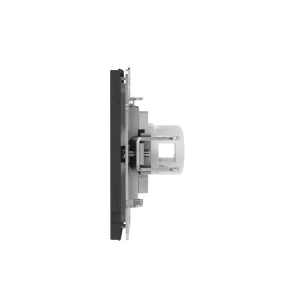 Розетка компьютерная 2-м KANT RJ45 кат.5E без шторки черн. уголь DKC 7012664
