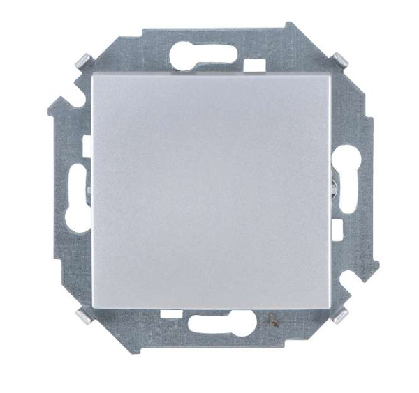 Выключатель 1-кл. СП Simon 15 10А IP20 винтов. зажим механизм алюм. Simon 1591101-033