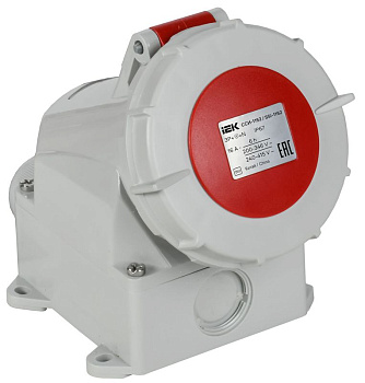 Розетка стационарная ССИ-1152 16А 5п 3P+PE+N 6ч 380В IP67 IEK PSR12-016-5-0-67