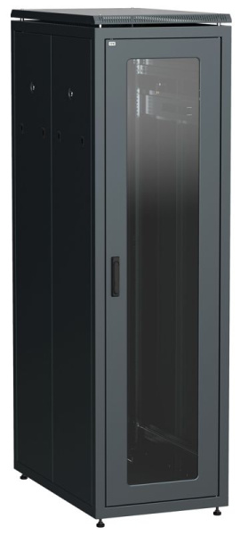 Шкаф сетевой LINEA N 38U 800х1000мм стекл. передняя дверь задняя металлическая чер. ITK LN05-38U81-GM