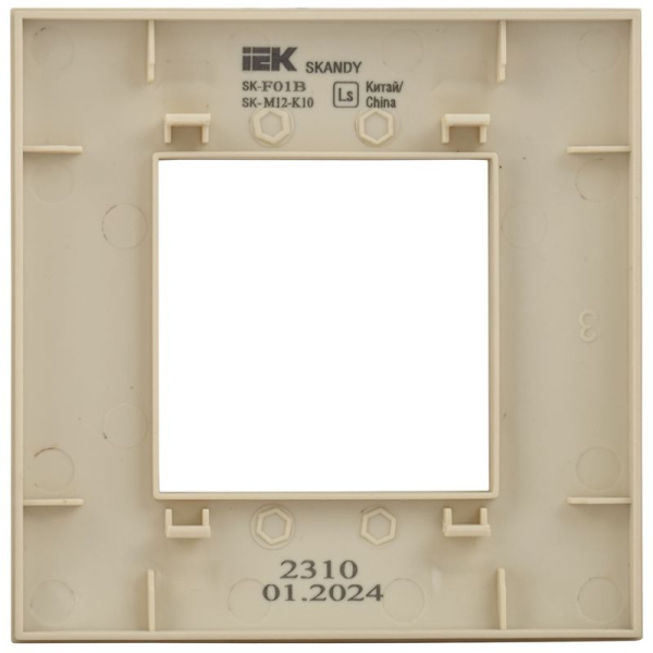 Рамка 1-м SKANDY SK-F01B беж. IEK SK-M12-K10