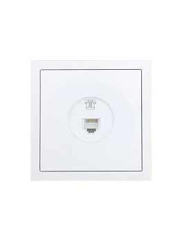 Розетка телефонная СП ZIMA IP20 евро стандарт механизм бел. LEZARD 704-0288-137