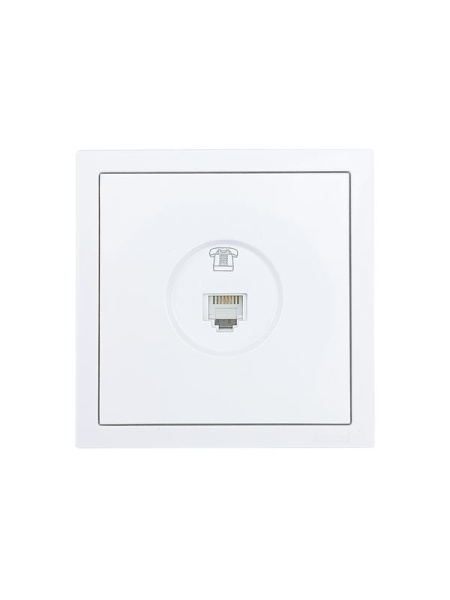 Розетка телефонная СП ZIMA IP20 евро стандарт механизм бел. LEZARD 704-0288-137