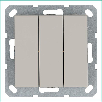 Выключатель 3-кл. 10А IP20 механизм тауп Jasmart G3031T
