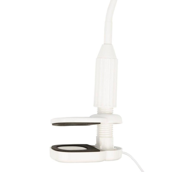 Светильник светодиодный TLD-572 White/LED/500Lm/4500K/Dimmer настольный на струбцине 7Вт сенс. выкл. диммер. бел. Uniel UL-00008663