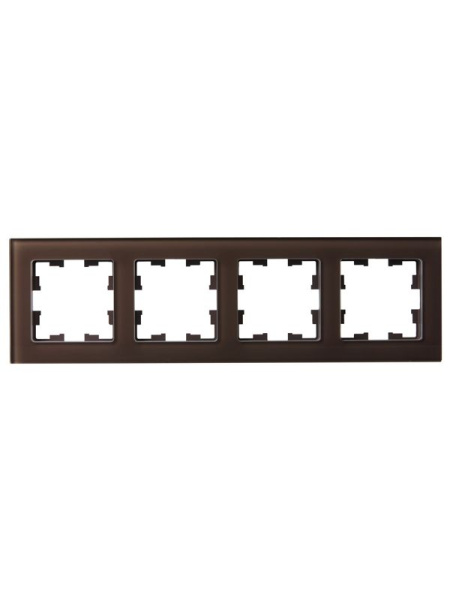 Рамка 4-м BRITE РУ-4-2-БрТБ стекло темн. бронза IEK BR-M42-G-K45