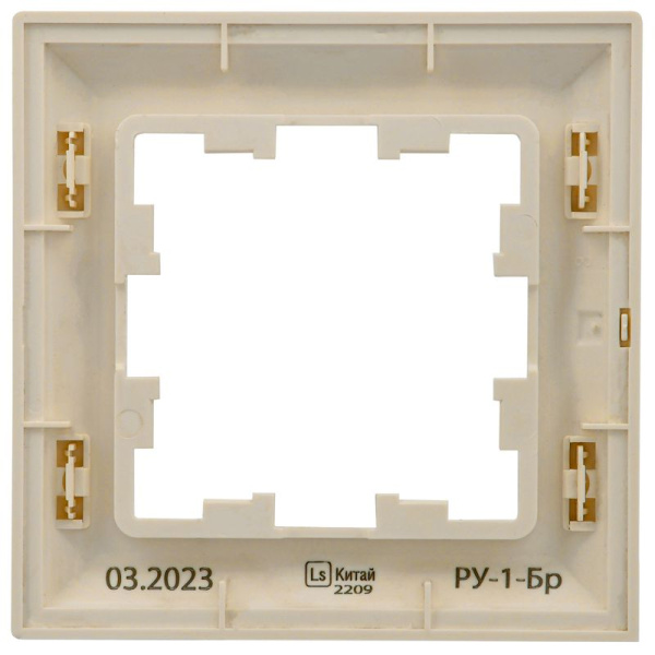 Рамка 1-м BRITE РУ-1-Бр беж./жемчуж. IEK BR-M12-12-1-K10
