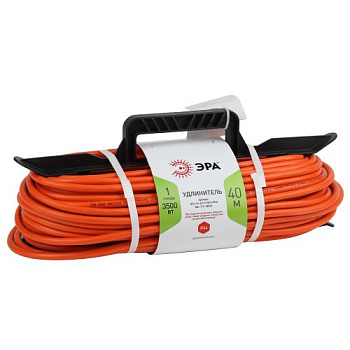 Удлинитель-шнур на рамке 1х40м с заземл. 16А IP20 UFx-1e-3х1.5-40m ПВС 3х1.5 Эра Б0046813