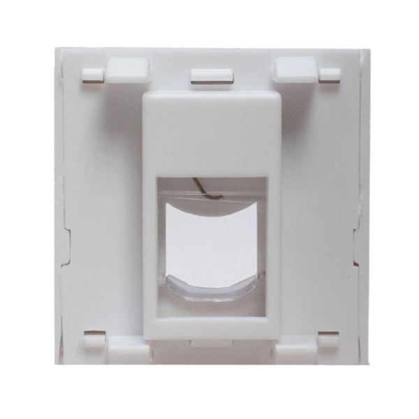 Панель лицевая 1 порт 45х45 Keystone шторка откидное маркиров. окно (DIY) SUPRLAN 10-0301-1