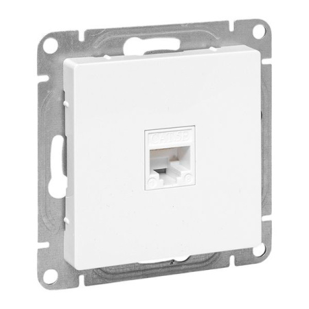 Розетка RJ45 (кат.6) бел. Эпика EKF UP1-SOW-RJ45-6