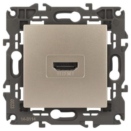 Розетка 14-3114-04 HDMI Elegance шампань ЭРА Б0034335