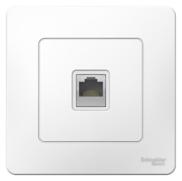 Розетка компьютерная 1-м СП Blanca RJ45 кат.5E бел. SE BLNIS045001