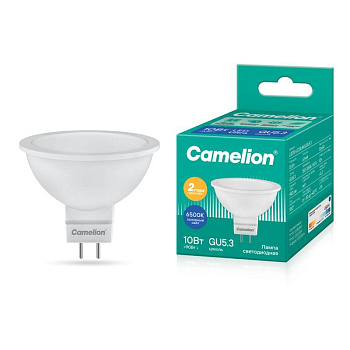 Лампа светодиодная LED10-JCDR/865/GU5.3 10Вт рефлектор матовая 6500К холод. бел. GU5.3 220В Camelion 13686