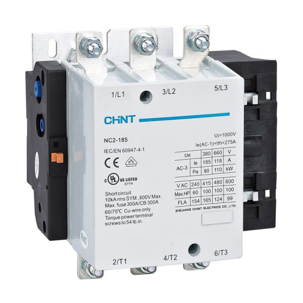 Контактор NC2-185 185А кат. 220-240В AC AC-3 (R) CHINT 671435