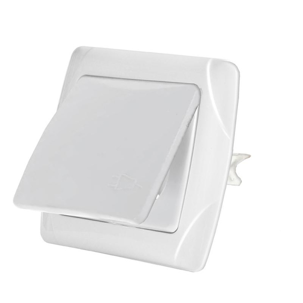 Розетка 1-м СП Маргарита 16А IP20 с заземл. с крышкой бел. UNIVersal М0029