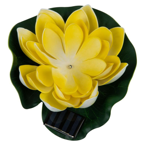 Светильник садовый USL-S-827/PT060 YELLOW WATERLILY IP44 на солнечной батарее "Желтая кувшинка" плавающ. 1 светодиод тепл. бел. свет. Uniel UL-00011600
