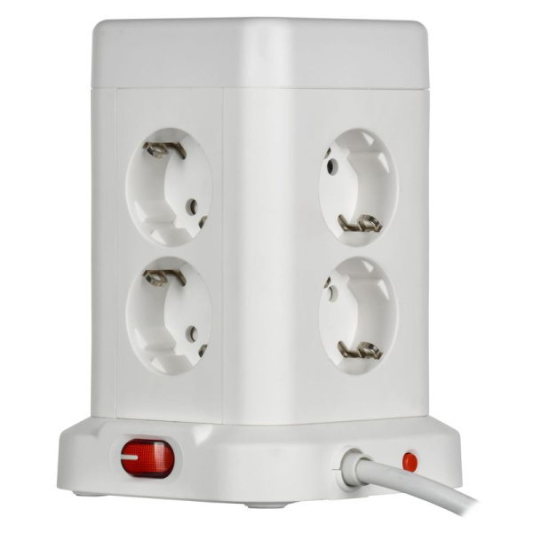 Удлинитель 8х1.5м 16А IP20 У08K 20Вт USB A+C 3х1 бел. DOMINIC IEK DN-YP30-16-08-01-ZKU-K01