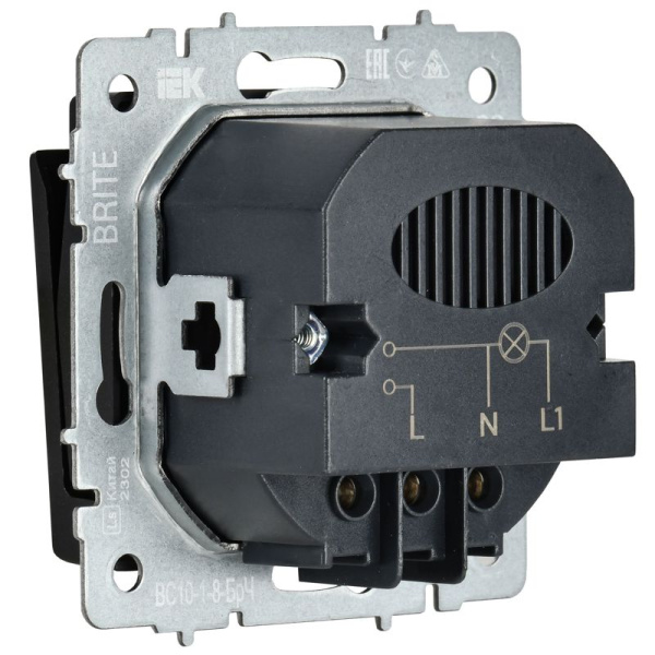 Выключатель карточный BRITE 30А ВС10-1-8-БрЧ механизм черн. IEK BR-V11-0-10-K02