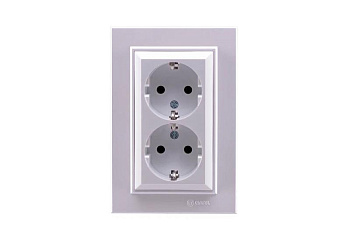 Розетка 2-я с/з СП Karea 16А IP20 жемчуж. Makel 56100082