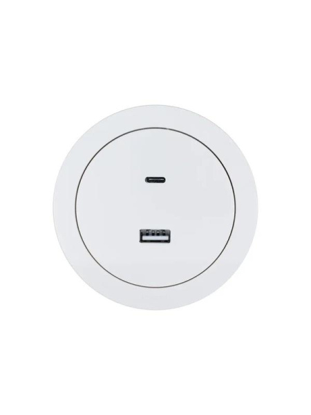 Розетка 1-м СП OSEN TC+ USB разъем бел. LEZARD 743-0288-192TC