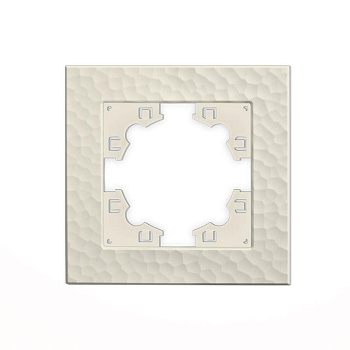 Рамка 1-м Афина фактурная слоновая кость (ivory) Universal A10053-I