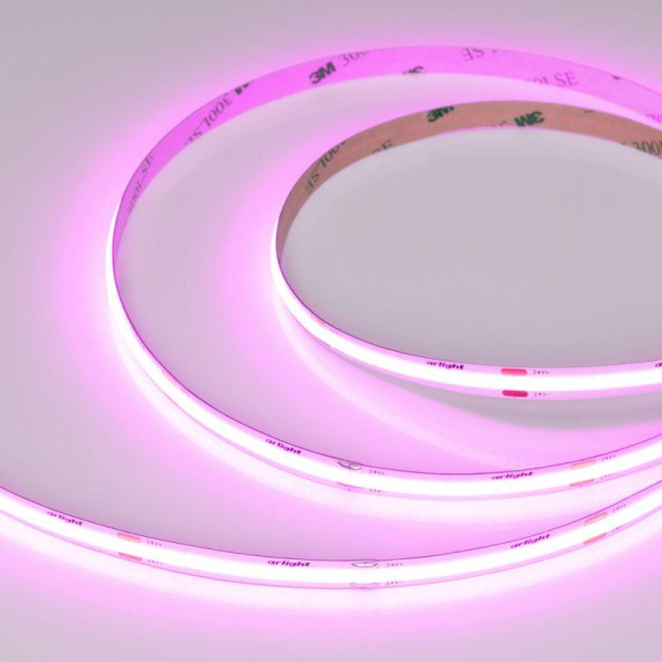 Лента светодиодная COB-X480-8mm 24V Magenta 8Вт/м IP20 (уп.5м) Arlight 047741