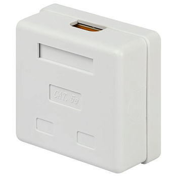 Розетка компьютерная 2-м RJ45 кат.5E неэкранир. RJ02UN Эра Б0056902