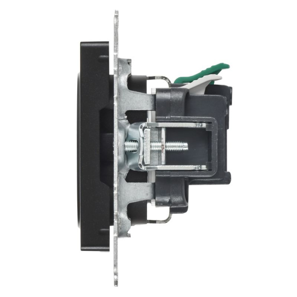 Розетка 1-м BRITE РС24-1-0-БрЧ 16А IP20 с заземл. с защ. шторк. безвинтов. крепл. механизм черн. IEK BR-R14-16-1-K02