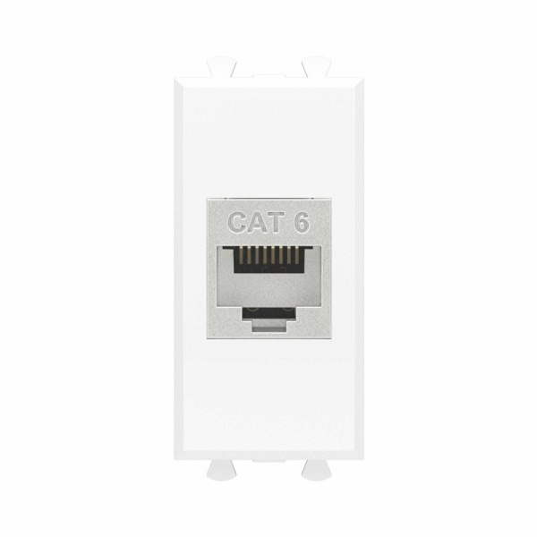 Розетка компьютерная 1мод. Avanti "Белое облако" RJ45 кат.6 без шторок экранир. модульная механизм DKC 4400791