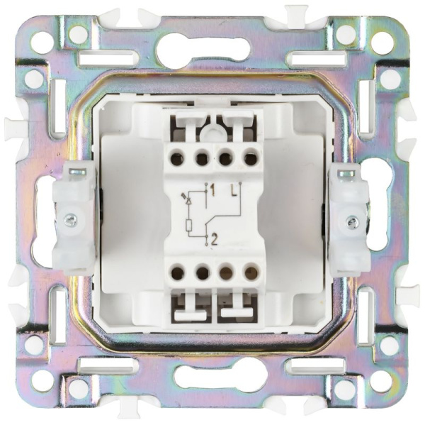 Выключатель проходной 1-кл. SKANDY 10А SK-V08Gr с индикацией сер. IEK SK-V12-1-10-K03