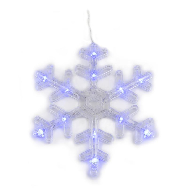 Занавес LED фигурный ULD-E1503-072/DTA BLUE IP20 SNOWFLAKES-3 1.5х0.3м 72 светодиода. син. свет провод прозр. Uniel UL-00007336