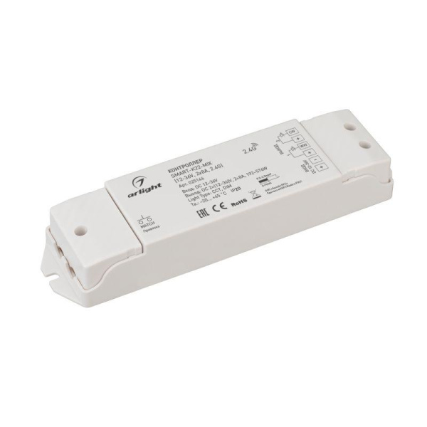 Контроллер SMART-K22-MIX (12-36В 2х8А 2.4G) (IP20 пластик) Arlight 025146