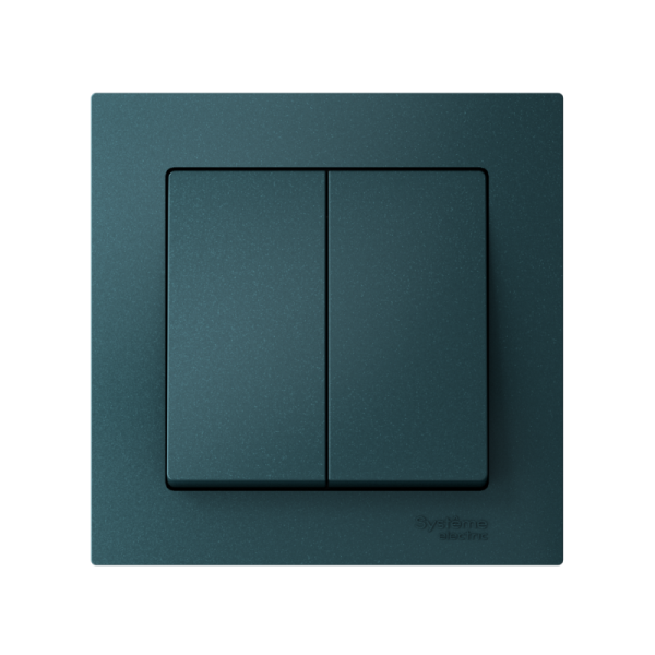 Выключатель 2-кл. СП AtlasDesign 10А IP20 (сх. 6) 10AX в сборе изумруд SE ATN000852