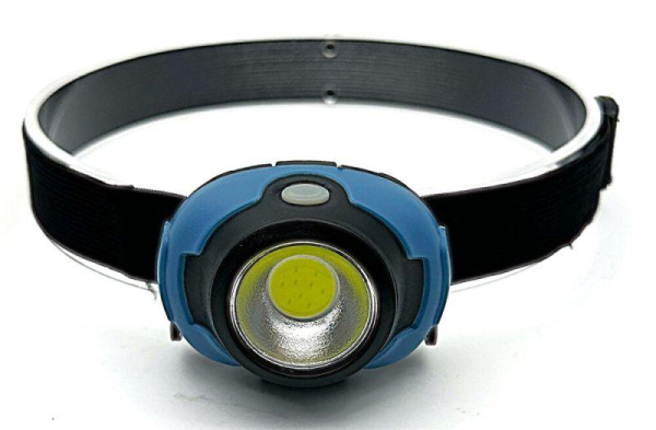 Фонарь налобный LED5385 3Вт COB LED 3 реж. 3XAAA пластик бокс маренго Ultraflash 15690