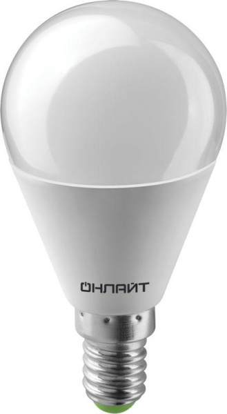 Лампа светодиодная 90 542 OLL-G45-9-230-2.7К-E14-FR 9Вт шар 2700К E14 90-240В PRO ОНЛАЙТ 90542