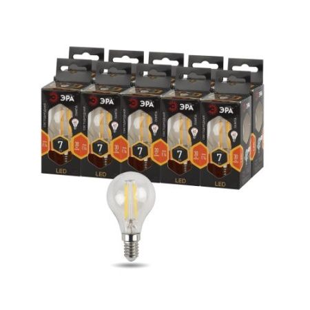 Лампа светодиодная филаментная F-LED P45-7w-827-E14 Эра Б0027946