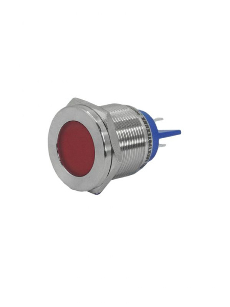 Лампа индикаторная GQ22T-D/L/R/220V/S светодиодная матрица d22мм 220В AC/DC IP67 метал. красн. Электротехник ET020078