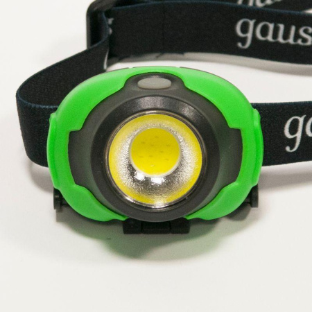 Фонарь налобный GFL 3Вт 120лм IP42 элементы питания 3хAAA GAUSS GF302