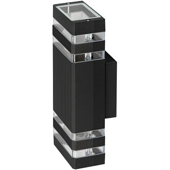 Светильник "Астрея" GBW-101-BL-0310 max 30Вт 2хE27 IP54 230В 310х110х95 уличный настен. вверх/вниз черн. Эра Б0069591