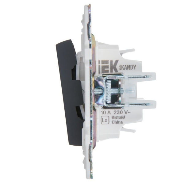 Выключатель жалюзи SKANDY 10А SK-V12G графит IEK SK-V15-0-10-K53