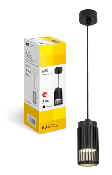 Светильник 4211 подвесной GU10 черн. IEK LT-UPB0-4211-GU10-1-K02