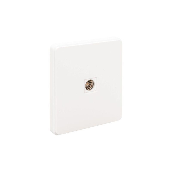 Розетка телевизионная TV СП ROUND MIELE перламутр Kranz KR-78-0723-1