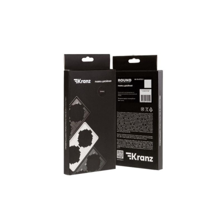 Рамка 2-м ROUND MIELE оникс Kranz KR-78-0752-3