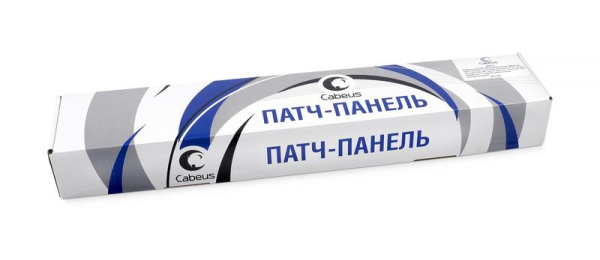 Патч-панель 19дюйм 0.5U 24 порта RJ45 кат.5E Dual IDC PLHD-24-Cat.5e-Dual-180-0.5U 180град. высокой плотн. с задн. кабельн. организатором Cabeus 9663c