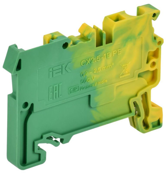 Клемма пружинная заземляющая CX2.5-1B PE 2.5кв.мм ARMAFIX IEK AF-CT41-06-11-K52-002