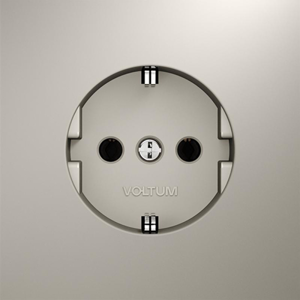 Розетка 1-м СП S70 16А с заземл. механизм кашемир Voltum VLS040103