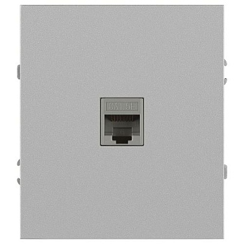Розетка информационная 1-м СП Arktik RJ45 16А IP20 250В алюм. 16-3107-03 Эра Б0070476