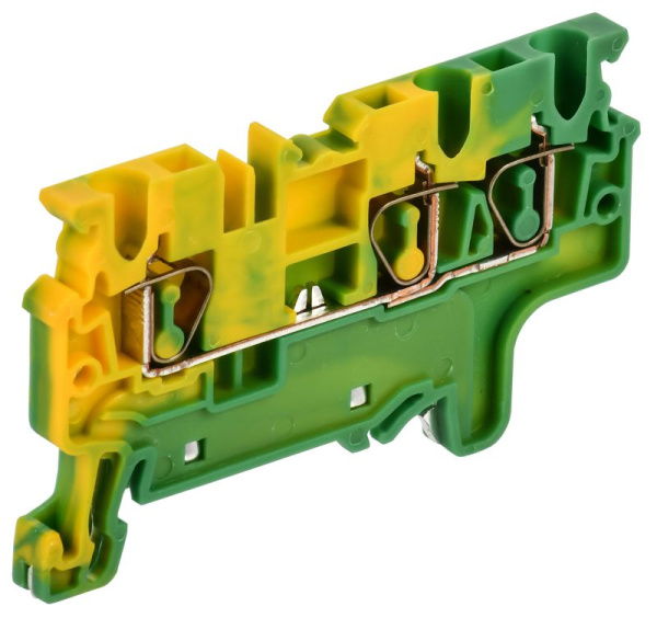 Клемма пружинная заземляющая CX2.5-3 PE 2.5кв.мм трехконтактная ARMAFIX IEK AF-CT41-00-3-K52-002